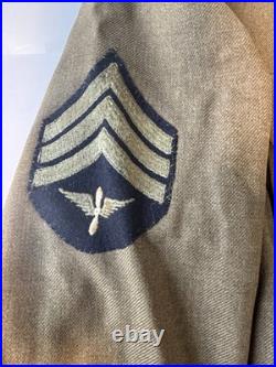 Org WWII US Army Air Forces Staff Sergeant Service Coat Named Twete 39R AAF