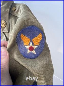 Org WWII US Army Air Forces Staff Sergeant Service Coat Named Twete 39R AAF