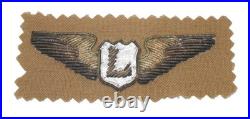 Orig WWII US Army Air Forces USAAF Liason Pilot Wing Patch Insignia Bullion CH17