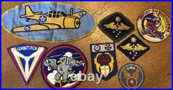 Original 8-pc WWII Army Air Forces Patch Lot Jacket Squadron With41st AD NICE