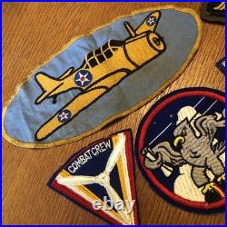 Original 8-pc WWII Army Air Forces Patch Lot Jacket Squadron With41st AD NICE