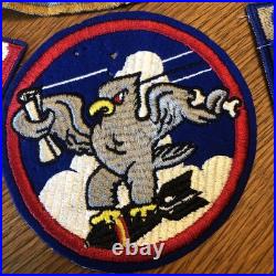 Original 8-pc WWII Army Air Forces Patch Lot Jacket Squadron With41st AD NICE