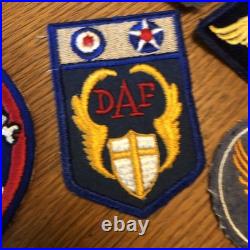 Original 8-pc WWII Army Air Forces Patch Lot Jacket Squadron With41st AD NICE