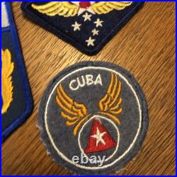 Original 8-pc WWII Army Air Forces Patch Lot Jacket Squadron With41st AD NICE