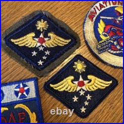 Original 8-pc WWII Army Air Forces Patch Lot Jacket Squadron With41st AD NICE