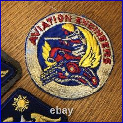 Original 8-pc WWII Army Air Forces Patch Lot Jacket Squadron With41st AD NICE