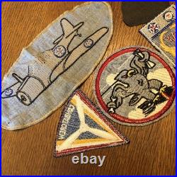Original 8-pc WWII Army Air Forces Patch Lot Jacket Squadron With41st AD NICE