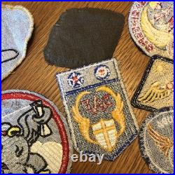 Original 8-pc WWII Army Air Forces Patch Lot Jacket Squadron With41st AD NICE