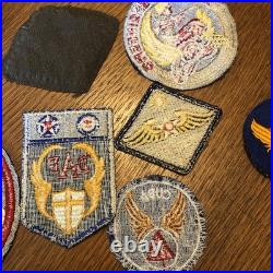 Original 8-pc WWII Army Air Forces Patch Lot Jacket Squadron With41st AD NICE