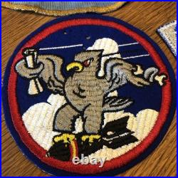 Original 8-pc WWII Army Air Forces Patch Lot Jacket Squadron With41st AD NICE
