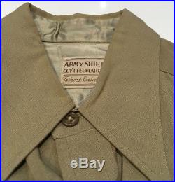 Original Named WWII US Army Air Force Wool Coat Shirt Cap Patch Papers Discharge