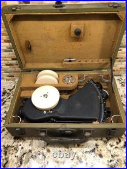 Original U. S. WW II Army Air Force A-12 Aircraft Bubble Sextant with Case