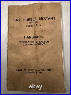 Original U. S. WW II Army Air Force A-12 Aircraft Bubble Sextant with Case