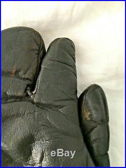 Original U. S. WWII Army Air Force A-9A Leather Flying Mitten Glove