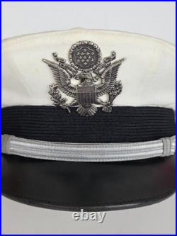 Original U. S. WWII Army Air Force Officer Crusher Cap White Cover