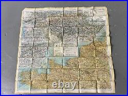 Original US Army Air Force Issued Germany/France/Belgium Double Sided Cloth Map