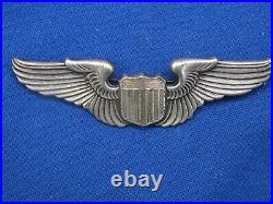 Original Us Military Sterling Silver Army Air Force Pilot Aviator Wings Pin