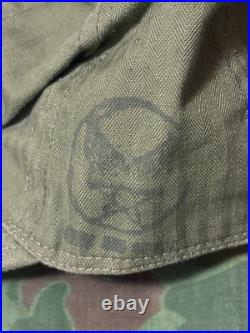 Original Vintage WWII U. S. Army Air Force A3 Mechanic HBT Cap Size 7