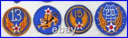 Original WW2 Complete Set Lot of 16 AIR FORCE USAAF US Army Shoulder Patch WWII