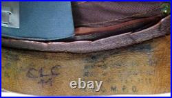 Original WW2 Tan Top US Army Air Force Officer Visor Cap with Eagle USAAF