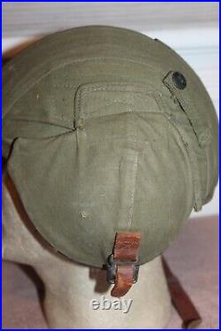 Original WW2 U. S. Army Air Forces M4A2 Flak Helmet withChinstrap & QM Tag, VG