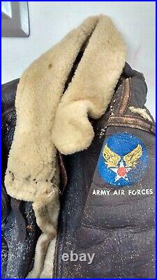 Original WW2 U. S. Army Air Forces Type D-1 Bomber Leather Jacket, Named
