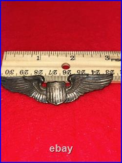 Original WW2 US Army Air Force Aerial Gunner And Pilot Wings 3 Pin Sterling Set