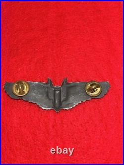 Original WW2 US Army Air Force Aerial Gunner And Pilot Wings 3 Pin Sterling Set