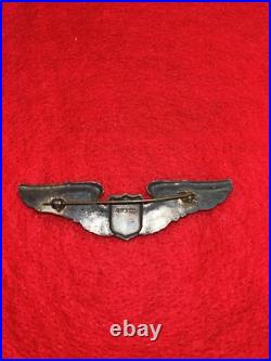 Original WW2 US Army Air Force Aerial Gunner And Pilot Wings 3 Pin Sterling Set