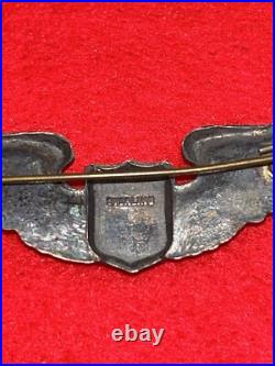 Original WW2 US Army Air Force Aerial Gunner And Pilot Wings 3 Pin Sterling Set