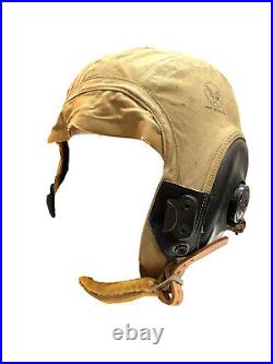 Original WW2 USAAF US Army Air Force Pilot AN-H-15 Summer Flying Helmet