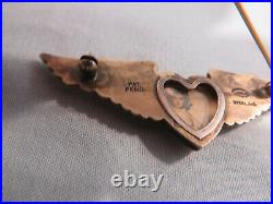 Original WW2 WWII CBI Silver & Enamel Pilot Bracelet + Sweetheart Wings Risque