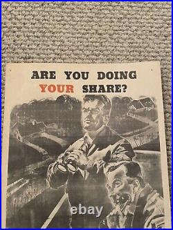 Original WWII Poster Army Air Force Recruitment Poster For Observers