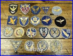 Original WWII U. S. Army Air Force Patch LOT USAF Allied Airborne x20 WW2