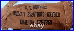 Original WWII U. S. Army Air Forces Bailout Breathing Oxygen Bottle H-1 Feb 44