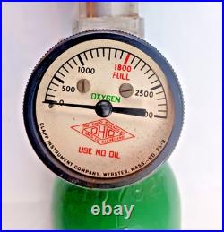 Original WWII U. S. Army Air Forces Bailout Breathing Oxygen Bottle H-1 Feb 44
