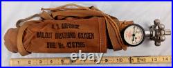 Original WWII U. S. Army Air Forces Bailout Breathing Oxygen Bottle H-1 Feb 44
