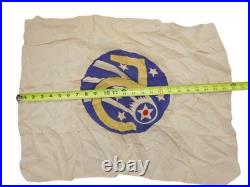 Original WWII US 5th Army Air Force AAF Unit Silk Flag 38