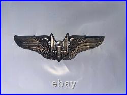 Original WWII US Army Air Force Air Gunner 3 Wings Sterling Silver