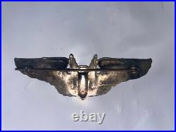 Original WWII US Army Air Force Air Gunner 3 Wings Sterling Silver