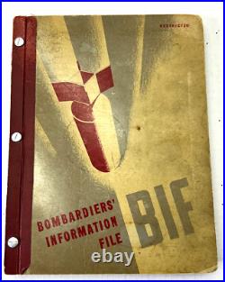Original WWII US Army Air Force Bombardiers Information File Book