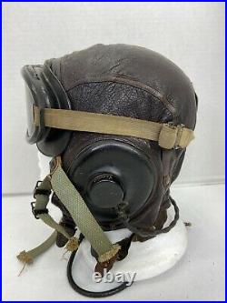 Original WWII US Army Air Force Named CBI Pilots A-11 Complete Flight Helmet