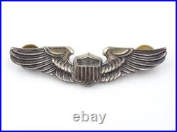 Original WWII US Army Air Force Pilot Wings 3 Sterling CP Co. New York