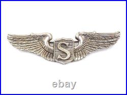 Original WWII US Army Air Force Service Pilot Sterling 3 Wings SMILO