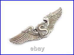 Original WWII US Army Air Force Service Pilot Sterling 3 Wings SMILO