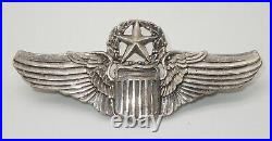 Original WWII US Army Air Force Snowflake Back 3 COMMAND PILOT Wings AAF