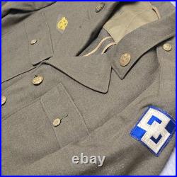 Original WWII US Army Air Forces Service Coat 1942 Dated 40L Wool Uniform Jacket