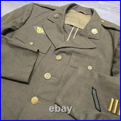 Original WWII US Army Air Forces Service Coat 1942 Dated 40L Wool Uniform Jacket