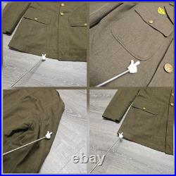 Original WWII US Army Air Forces Service Coat 1942 Dated 40L Wool Uniform Jacket