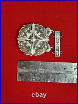 Original WWII US Army Air Forces USAAF Sterling Technician Badge AP Mechanic 19G